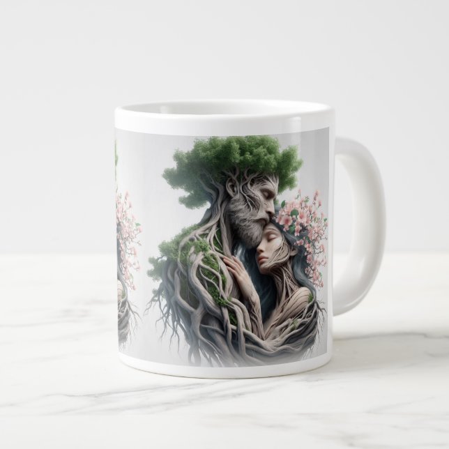 fusão homem e natureza Jumbo-Tasse (Vorderseite Rechts)