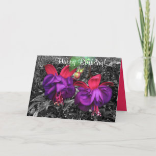 Fuschia Blume Karte