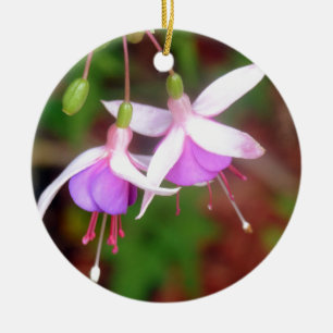 Fuschia Blume Keramik Ornament