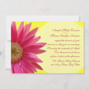 Fuschia Daisy Wedding Einladung
