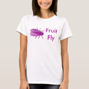 Fuschia Frucht-Fliegen-T - T-Shirt
