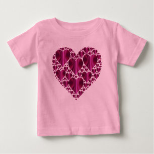 Fuschia Herz Baby T-shirt