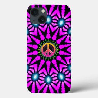 Fuschia Krawatte-Dye Peace Sign Case-Mate iPhone Hülle