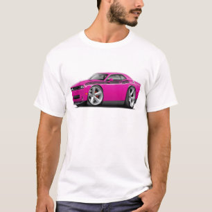 Fuschia-Schwarzes Auto 2009-11 Herausforderer T-Shirt