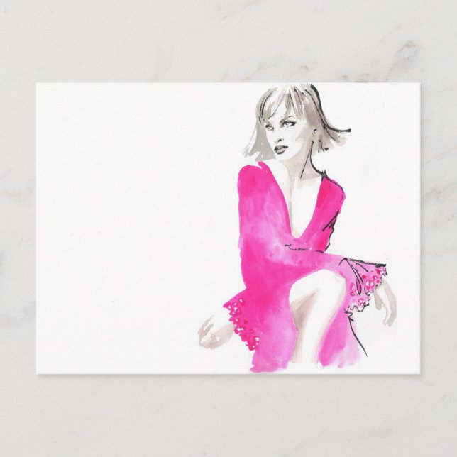 Fuschia Silk Postkarte (Vorderseite)