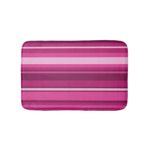Fuschia-Streifen Badematte