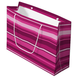 Fuschia-Streifen Große Geschenktüte