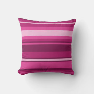 Fuschia-Streifen Kissen