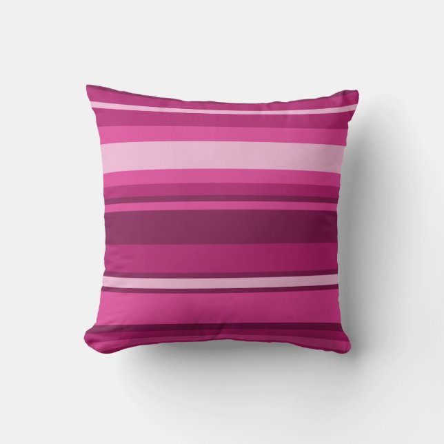 Fuschia-Streifen Kissen (Vorderseite)