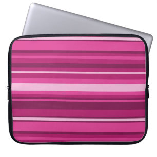 Fuschia-Streifen Laptopschutzhülle