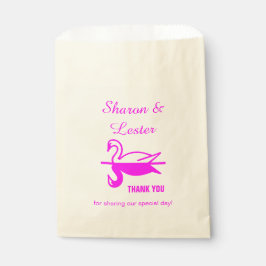 Fuschia Swans Geschenktütchen