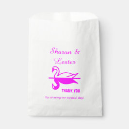 Fuschia Swans Geschenktütchen