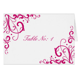 Fuschia und White--Hochzeitskarte