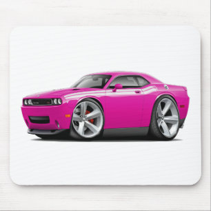 Fuschia-Weißes Auto 2009-11 Herausforderer Mousepad