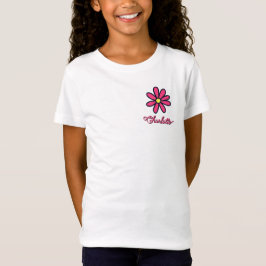 Fuscia-Blumen-Doodle individuell T-Shirt