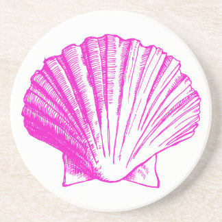 Fuscia Pink Seashell Untersetzer