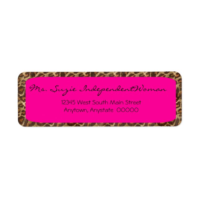 Fuscia Wild Side Address Labels (Vorne)