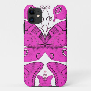 Fushia Butterflies iPhone 11 Hülle