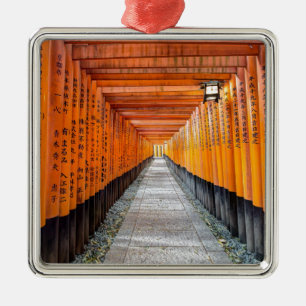Fushimi Inari Schrein, Kyoto Japan Silbernes Ornament