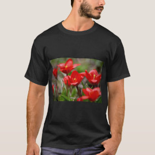 Fusilier-Tulpe-Blüten-Print-Shirt T-Shirt