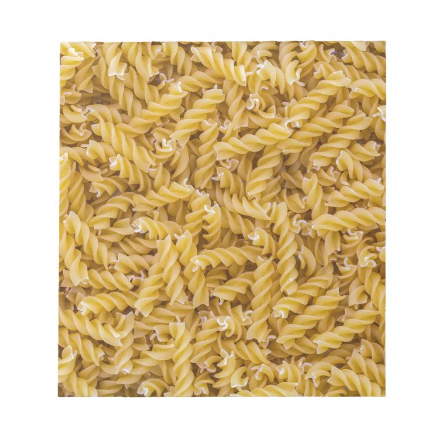 Fusilli pasta macro as background struktur notizblock (Vorderseite)