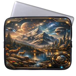 „Fusion aus Zukunft und Natur – Luxus-Tech-Laptop“ Laptopschutzhülle