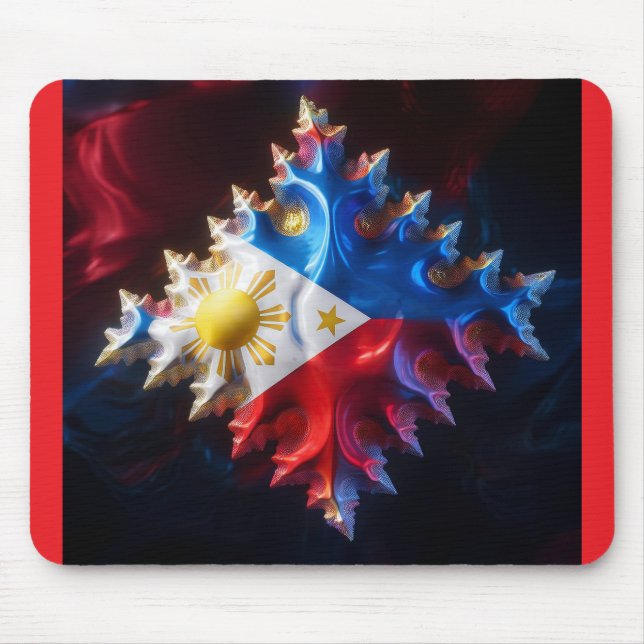 Fusion der philippinischen Flagge und des Mandelbr Mousepad (Vorne)