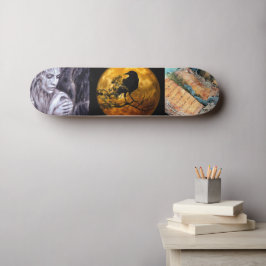 Fusion des Halloween-Wunders im Actionbild Skateboard