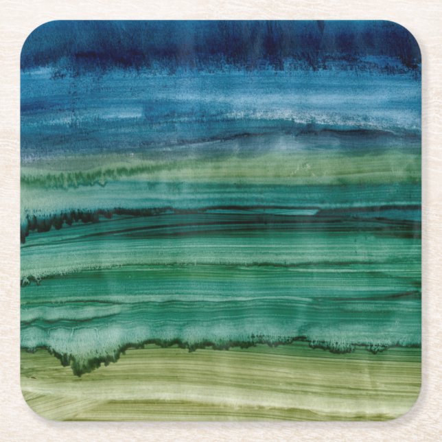 Fusion IV Rechteckiger Pappuntersetzer (Vorderseite)