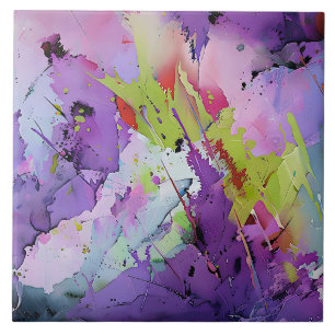 "Fusion von Hues" Zeitgenössische Abstrakte Kunst Fliese