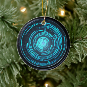 Fusion von Natur und Technologie - Silikonharmonie Keramik Ornament