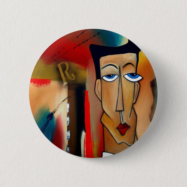 fusionierte abstrakte Kunst Button (Vorderseite)
