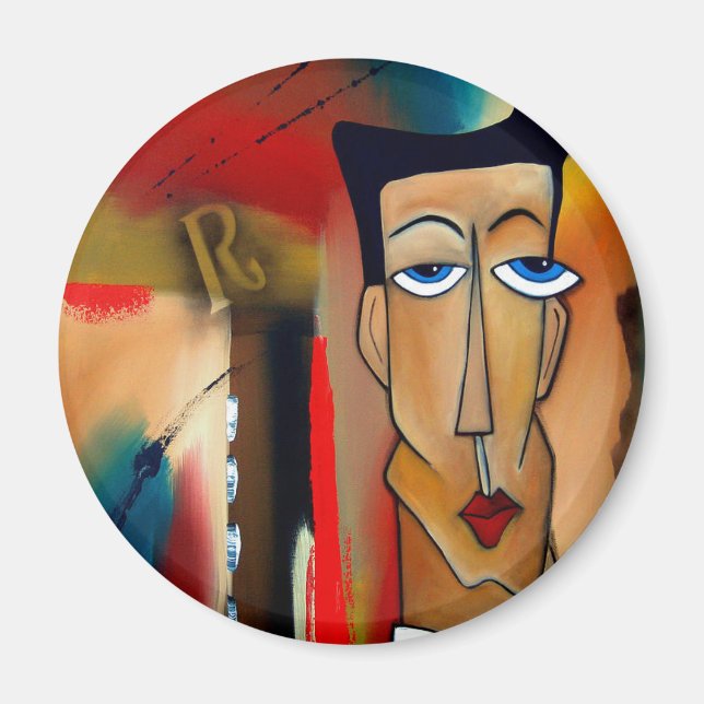 fusionierte abstrakte Kunst Magnet (Vorne)