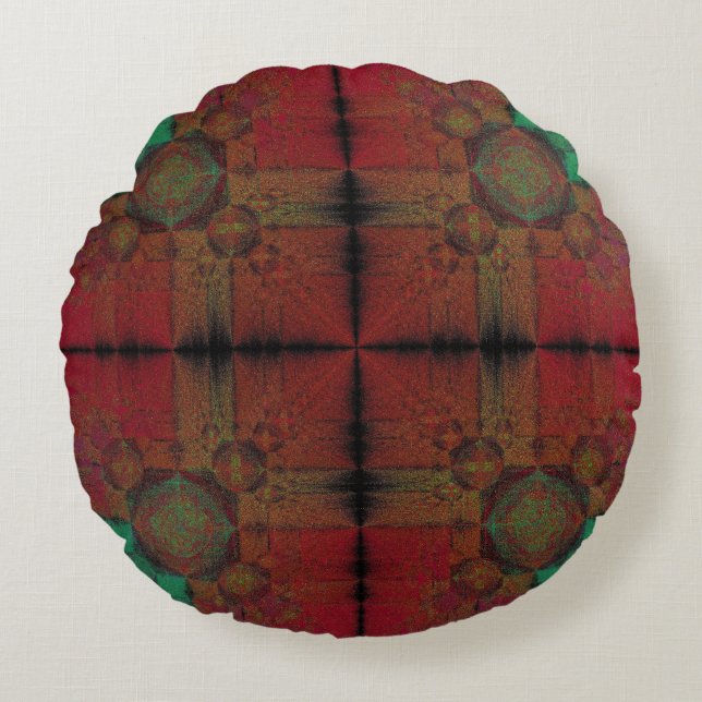 Fusionsgitter Rundes Kissen (Vorderseite)