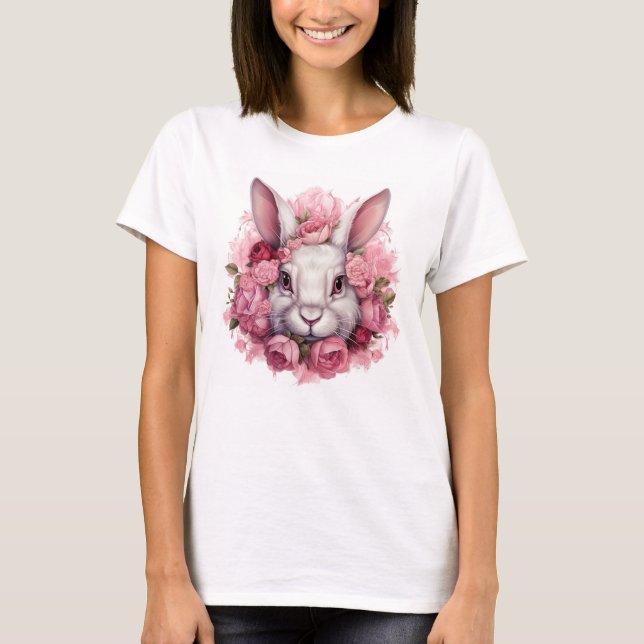 Fusionshase und Rose T - Shirt (Vorderseite)