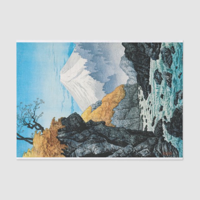 Fuß des Mount Ashitaka (1932) von Hiroaki Takahash Seidenpapier (Vorderseite)