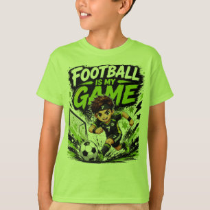 Fuß ist mein Spiel Süßes Kawaii-Kinder-Sportdesi T-Shirt