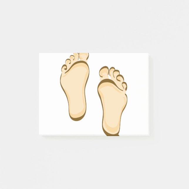 Fuß-Schritte Post-it Klebezettel (Vorderseite)