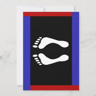 Fuß-Stolz-Flagge (Fußabdruck) Feiertagskarte