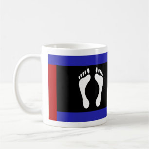 Fuß-Stolz-Flagge (Fußabdruck) Kaffeetasse