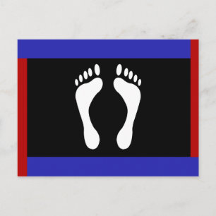 Fuß-Stolz-Flagge (Fußabdruck) Postkarte
