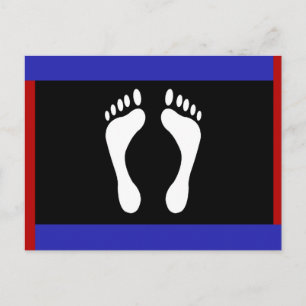 Fuß-Stolz-Flagge (Fußabdruck) Postkarte