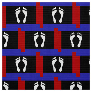 Fuß-Stolz-Flagge (Fußabdruck) Stoff
