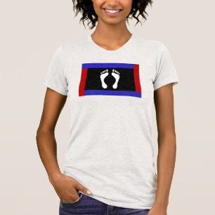 Fuß-Stolz-Flagge (Fußabdruck) T-Shirt