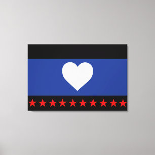 Fuß-Stolz-Flagge Leinwanddruck