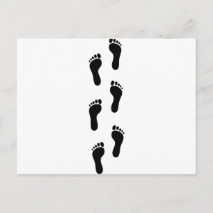 Fußabdruck - Füße Postkarte