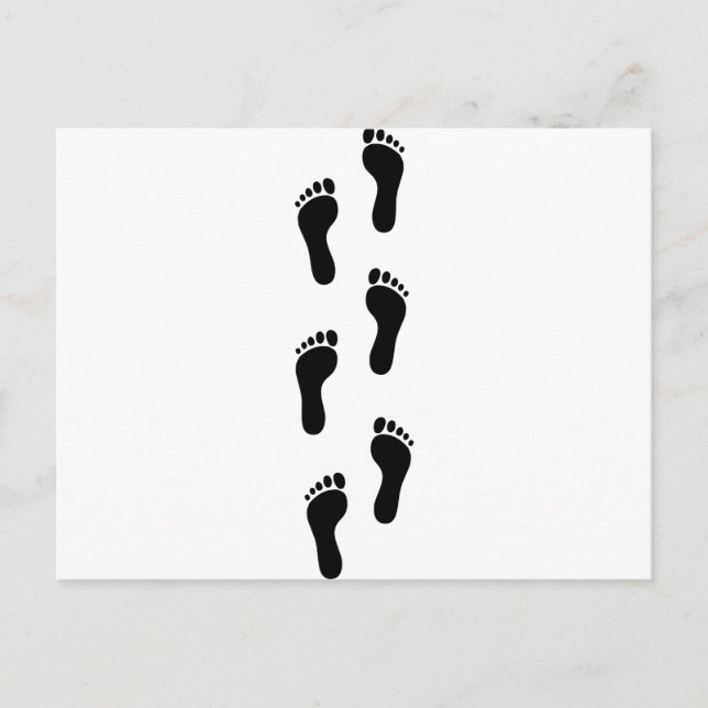 Fußabdruck - Füße Postkarte (Vorderseite)