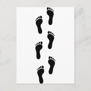 Fußabdruck - Füße Postkarte