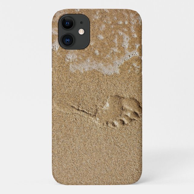 Fußabdruck im Fall Sand Phone Case-Mate iPhone Hülle (Rückseite)