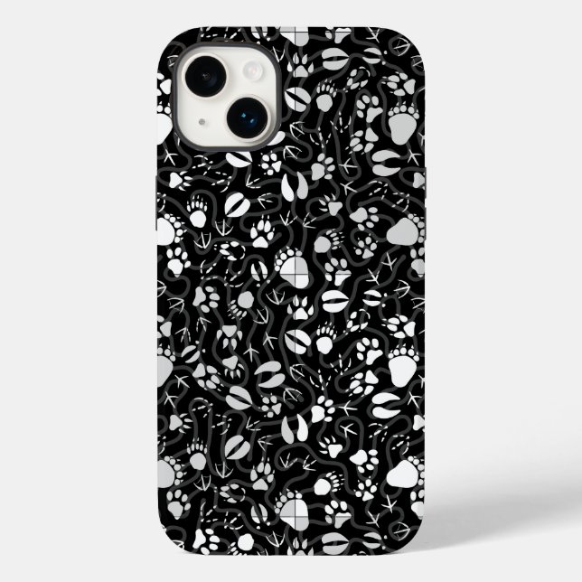 Fußabdrücke 01b. Black BG Case-Mate iPhone Hülle (Rückseite)